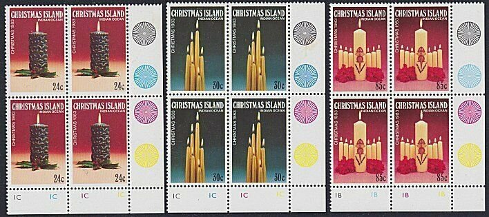 CHRISTMAS IS 1983 Christmas set plate blocks of 4 MNH.......................A993