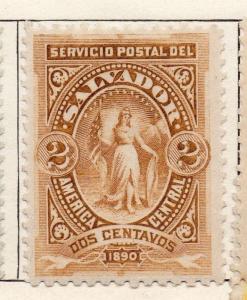 Salvador 1890 Early Issue Fine Mint Hinged 2c. 125552