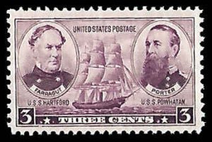 PCBstamps   US # 792 3c Navy Commemoratives, MNH, (10)