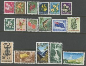 NEW ZEALAND Sc#382-392, 395-399, 401 1967-68 Pictorials Part Set OG Mint NH