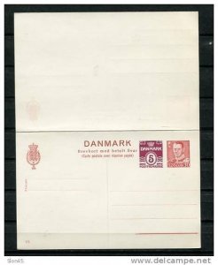 Denmark   Postal Stationary Card with response card   Unused