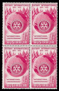 Australia 1955 Rotary International MVLH block of 4 Sc 278