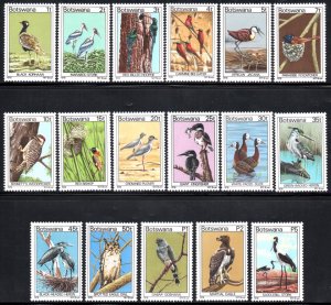 Botswana - 1978 Birds Set MNH** SG 411-427