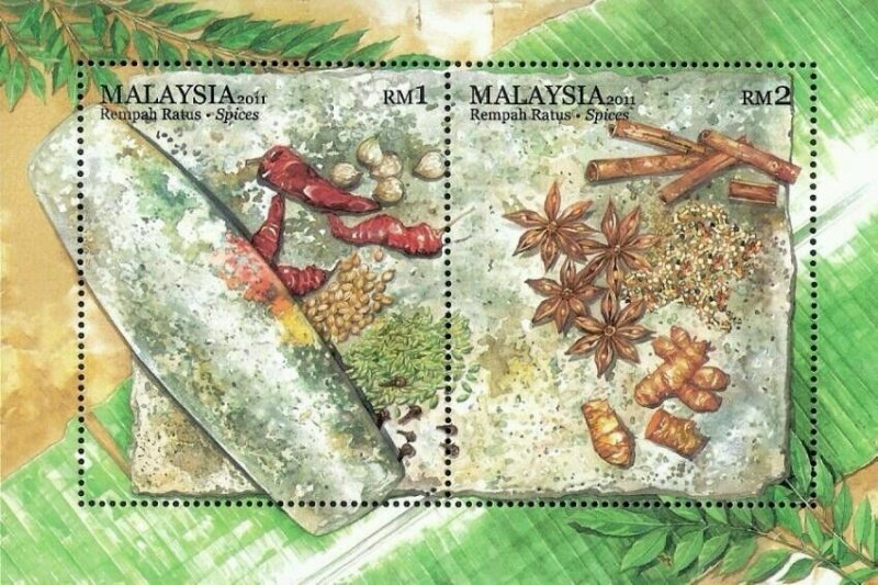 *FREE SHIP Spices Malaysia 2011 Plant Flower Chili Ginger Food (ms) MNH