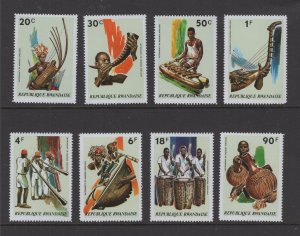 Rwanda #515-22  (1973 Musical Instruments set) VFMNH CV $4.60