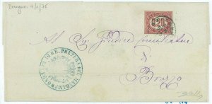 P0189 - REGNO – STORIA POSTALE – lettera di servizio con bollo Servizio 