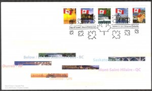 Canada 2004 Flags Landscapes Bridges Ships Mi. 2227/31 FDC