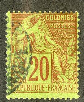 FRENCH COLONIES 52 USED SCV $18.00 BIN $7.00 PERSON / FLAG