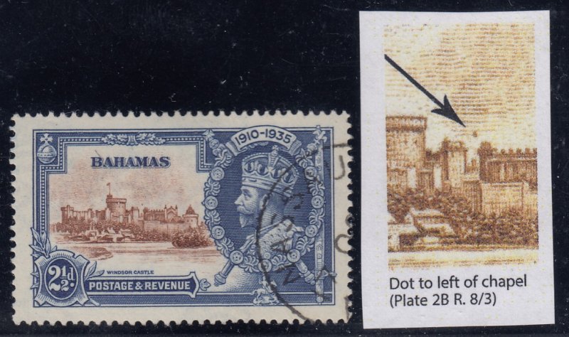 Bahamas, SG 142g, used Dot to Left of Chapel variety