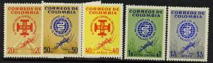 Colombia 740-1, C426-8 MNH Anti-Malaria Campaign, Insec