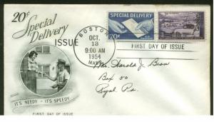 E20 20c LETTER SPECIAL DELIVERY FDC BOSTON, MA FLEETWOOD CACHET