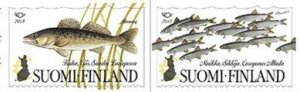 Finland Finnland Finlande 2018 Fishes set of 2 stamps in strip MNH