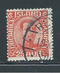 Iceland 121 used, 2018 CV $57.50