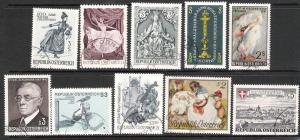 Austria-1967 sc# 785-94 Used 