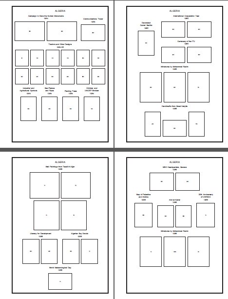 ALGERIA STAMP ALBUM PAGES 1924-2011 (165 PDF digital pages)
