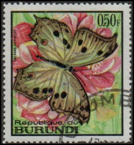 Burundi 240 - Cto - 50c Common Mother-of-Pearl Butterfly (1968) +