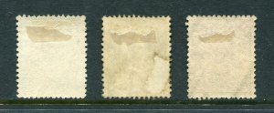 x315 - NORWAY 1909-10 Scott #67-69 Scarce DIE B Set. Used. Cat Value $500+