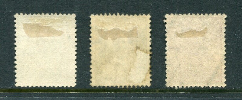 x315 - NORWAY 1909-10 Scott #67-69 Scarce DIE B Set. Used. Cat Value $500+