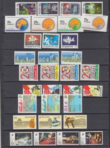 J45792 JL stamps 9 different singapore mnh sets lot