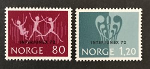 Norway 1972  #594-5, Interjunex '72MNH.