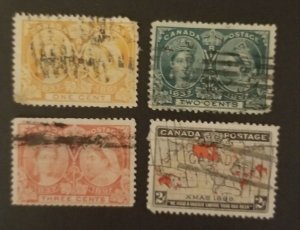CANADA Scott 51 52 53 85 Used Stamp Lot Collection T6297