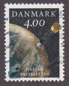 Denmark # 1143, Oersted Satellite, Used.