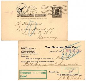 United States U.S. Government Postal 1c Framed McKinley Postal Card 1909 Newa...