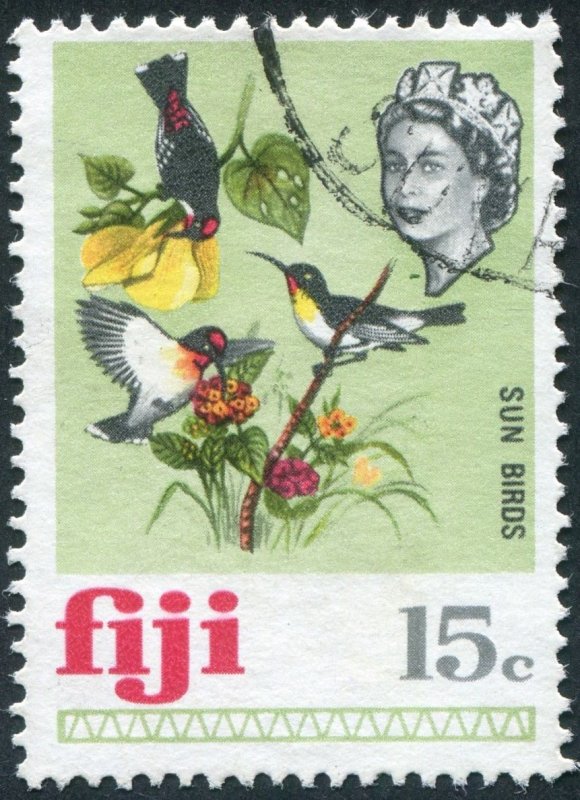 Fiji 1969 15c Orange-breasted Honeyeaters SG400 used