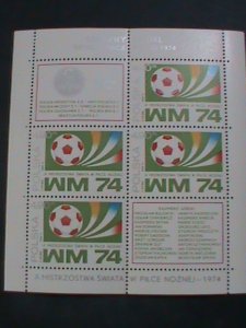 ​POLAND 1974- SC#2037a  WORLD CUP SOCCER CHAMPIONSHIP-MUNICH MNH S/S SHEET- VF