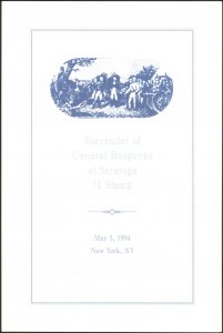 #2590 Surrender at Saratoga Ceremony Program