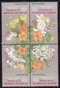 Marshall Is.-Sc#131a- id9-unused NH set-Christmas-1986-Flowers-