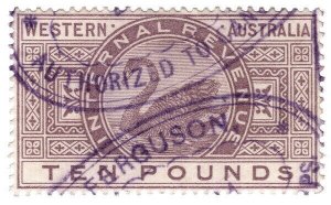 (I.B) Australia - Western Australia Revenue : Internal Revenue £10 (1881)