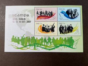 IRELAND MNH #1694b  Souvenir sheet of 4  *2006* Music STAMPA OVERPRINT