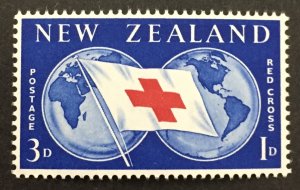 New Zealand 1959 #b56, Globes & Red Cross, MNH.