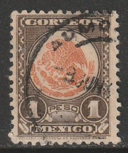 MEXICO 850 $1P 1934 Definitive Wmk Gobierno...279 Used. VF. (933)