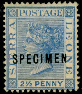 SIERRA LEONE SG31s, 2½d ultramarine, M MINT. Cat £140. SPECIMEN