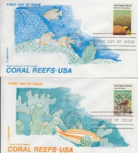 1980 Coral Reefs (Scott 1827-30) 4 Barlen FDCs