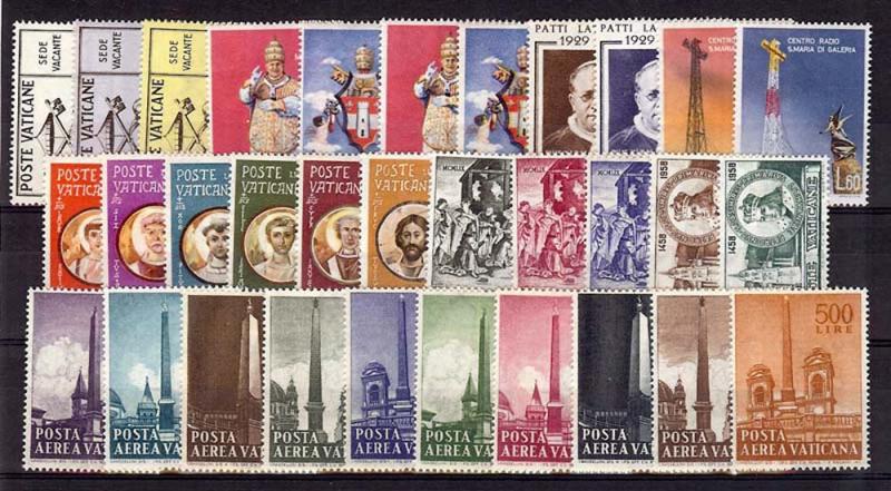 1959 Vatican City - Sc#247- 268, C35-C44. Complete year set - MNH **