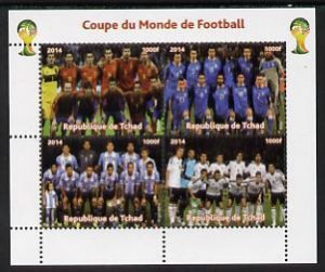 CHAD - 2014 - Football World Cup - Perf 4v Sheet #2 - M N H - Private Issue