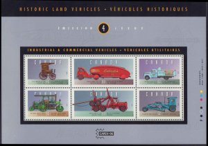 Canada #1604, Complete Set, 1996, Transportation, Never Hinged