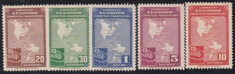 Ecuador - 1946 - SC 453-57 - H - complete set