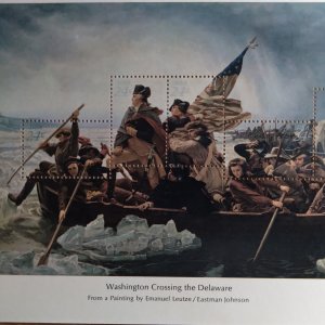 SCOTT #1688 LITHOGRAPHED WASHINGTON CROSSING DELAWARE NEVER HINGED ONE SHEET