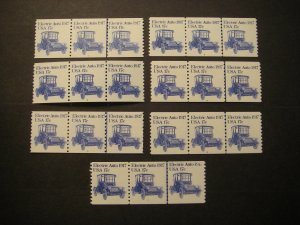 Scott 1906, 17c Electric Auto, PNC3s COMPLETE, MNH Transportation Beauties