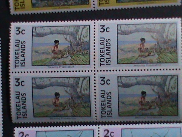 TOKELAU-1976-SC#49-56 LIVING STYLE OF PEOPLE IN COUNTRY MNH-BLOCK SET-VF