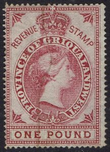 GRIQUALAND WEST 1879 QV REVENUE £1 USED