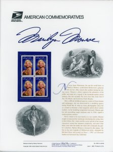 USPS - American Commemorative Panel 1995 - #CP463 Marilyn Monroe #2967 - Mint 