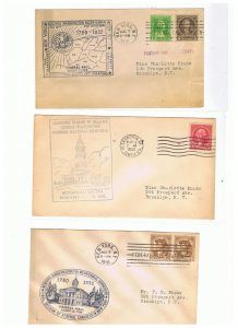 13 Different Covers from the 1932 George WAshington Bicentennial