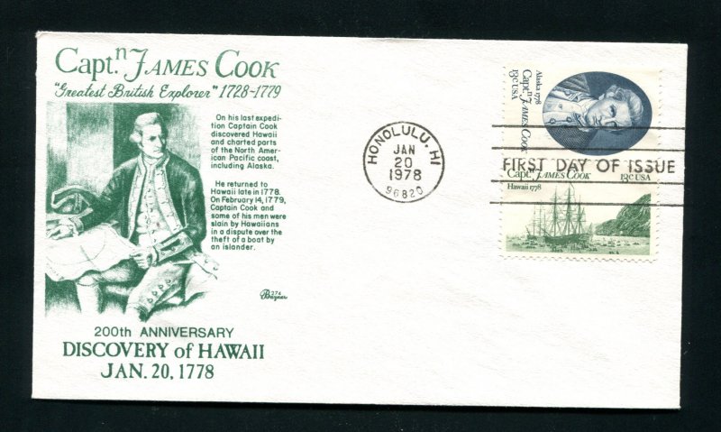 Sc. 1732-33 Captain Cook FDC - Bazaar No. 274  