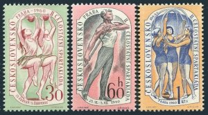 Czechoslovakia 958-960,MNH.Michel 1203-1205. Spartakist Games 1960.Gymnastics,