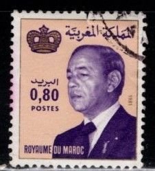 Morocco - #518 King hassan II - Used